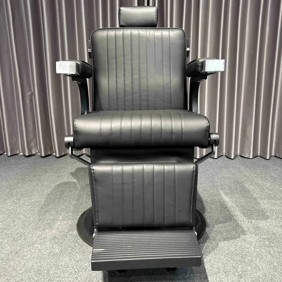 Modern Style Metal Frame Leather Heavy Duty Hydraulic Salon Barber Chair for Adults