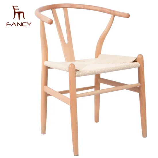 Factory Directly Modern Dining Solid Wood Ash Beech Wood Wishbone Y Chair