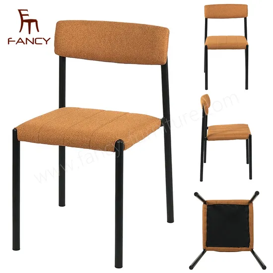 Nordic Cafe Restaurant Dining Chairs Upholstered Fabric Velvet Dining Chairs