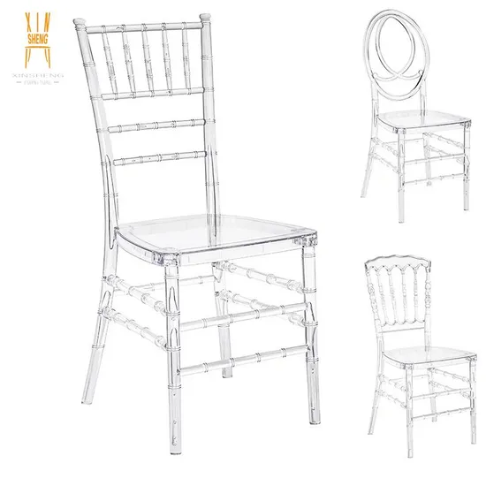 Event Party Plastic Transparent Acrylic Crystal Resin Clear Phoenix Chiavari Wedding Chair