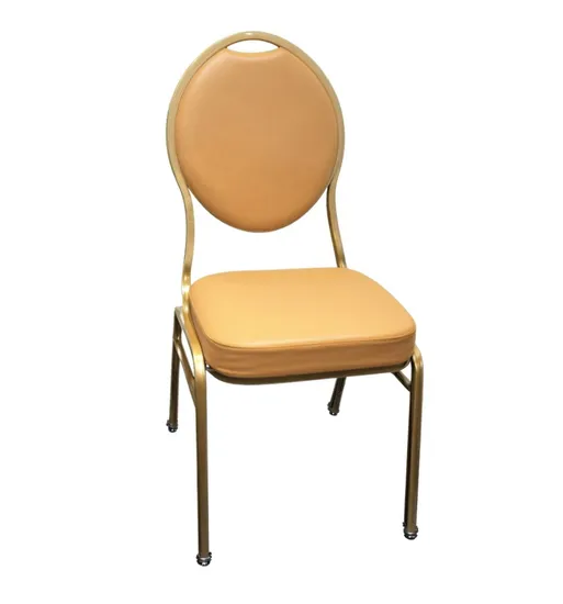 Elegant Aluminum Round Back Banquet Chair for Events Church Dining Party