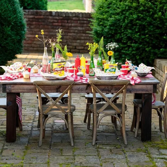 Kids Wooden Restaurant Dining Wedding Stackable Cross Back Dining Wood Chair