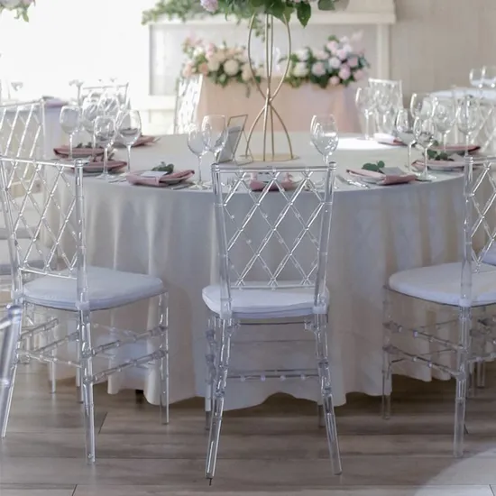 Outdoor Wedding Clear Plastic Resin Chivari Tiffany Events Transparent Throne Chair for Wedding