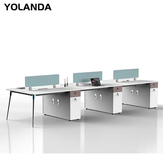 Yolanda Foshan Furniture Supplier Clover Office Cubicle Workstation Modern for 2 4 6 8 Person Desk