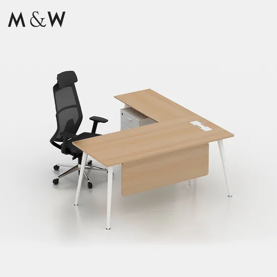M&W Office Modern Counterleaver Furniture CEO Manager Table Elegant Melamine Luxury Wooden Executive Desk