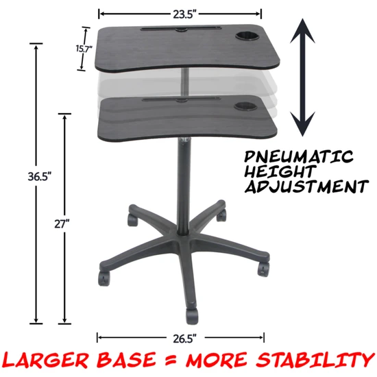 Height Adjustable Desk for Laptop Stand; Portable Work Station for Working From Home Office Furniture