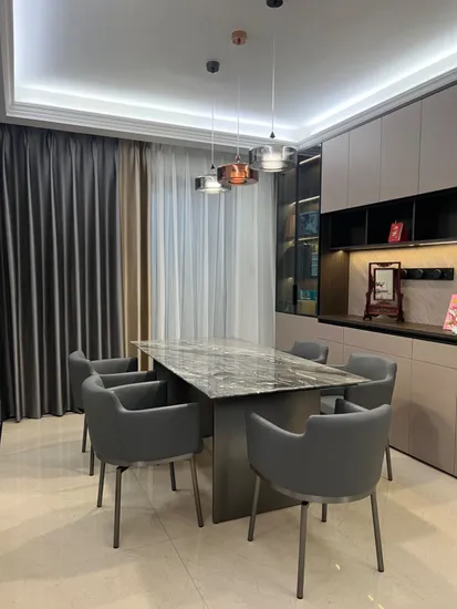 Modern Europe Dining Room Kitchen Furniture Square Rectangular Dining Table Set