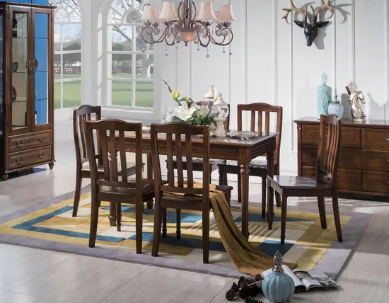 Solid Wood American Minimalist Dining Table