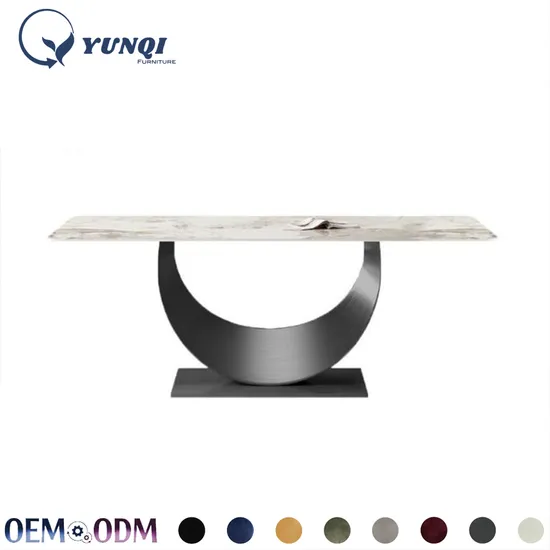 Italian Style Home Customized Size 1.4m 1.6m 1.8m Rectangular Dining Tables Set for 8 Modern Travertine Dining Table Set