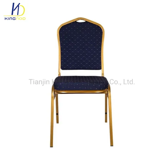Metal Frame Gold Painted Fabric Banquet Chair for Church