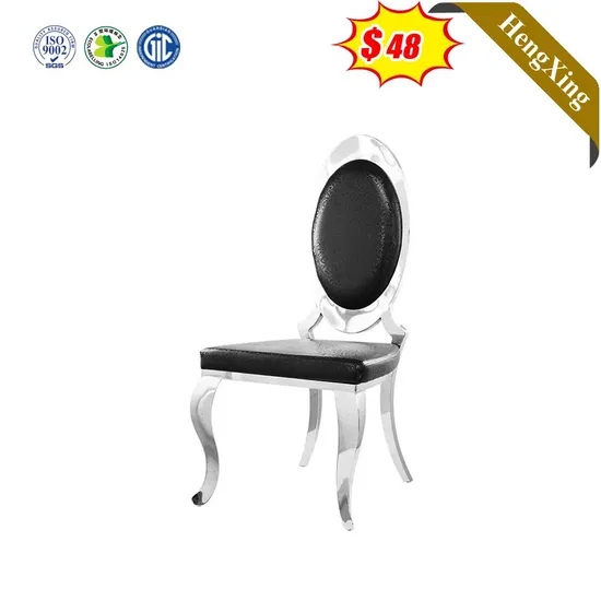 Light Luxury Modern Leisure Restaurant Hotel Furniture Advanced Leather Bar Wedding Chair with Metal Legs