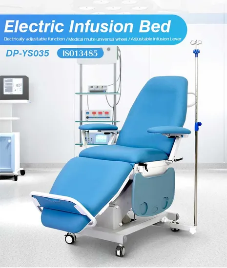Luxury High Quality Customized Electric Hospital Patient Infusion Chair Dialysis Blood Transfusion Chair