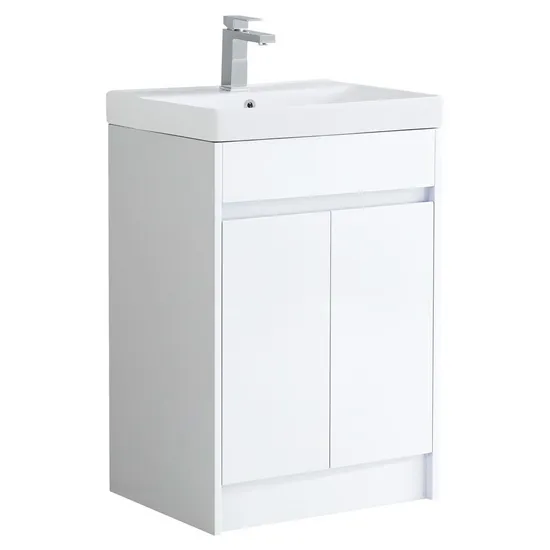 600mm 100% Waterproof PVC Gloss White Bathroom Vanity Cabinets