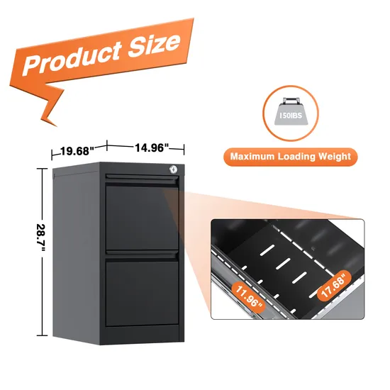 Storage Cabinets Metal Filling Cabinet 2 Drawers Steel Metal Filling Cabinet