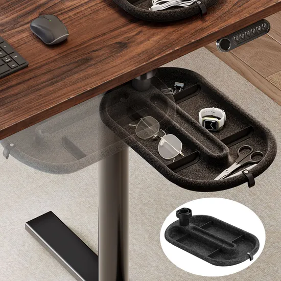 Pullout Drawer Felt Storage Office Accessories Organizer Under Desk Storage Organizer Tray Desk Drawer for Office