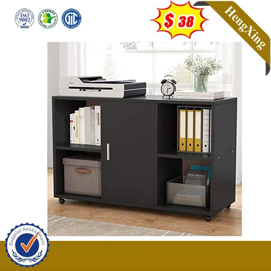Modern Design Office Furniture Wooden Storage Book Shelf Side Filing Cabinets with Drawer