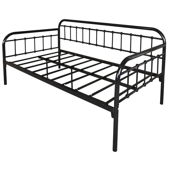 European Children′s Splice Bed Iron Sofa Bed with Guardrail Crib Sitting and Sleeping Dual-Use Iron Frame Bed Manufacturers Supply