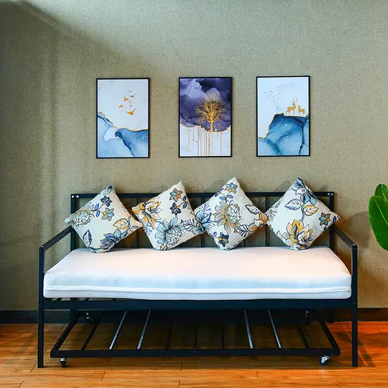 Modern Design Metal Sofa Single Bed Frame Wrought Iron