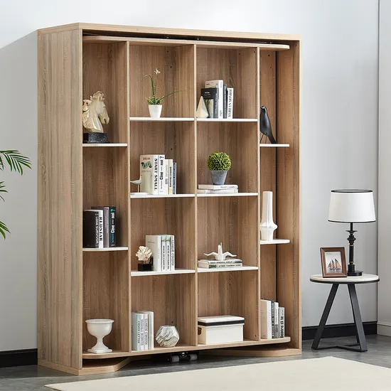 Space Saving Murphy Wall Bed Multi Function Vertical Rotating Murphy Bed for Modern Style Apartment