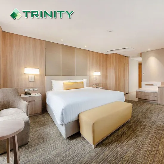 6 Stars Deluxe Hotel Bedroom All Set Delicacy Hotel Style Bed Room Furniture with Modern Design