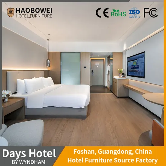 Six Five Four Three Star Resort Hotel Bedroom Sets China Chinese Manumacture Foshan King Size Bed Bedroom Wooden Cheap Modern Luxury Villa Furniture