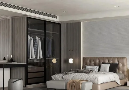 USA Style Classic Top Moulding Luxury Wardrobes with Double Paint