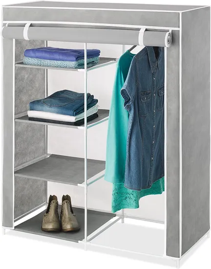 Home Bedroom Furniture Storage Adjustable Portable Clothes Dresser Non-Woven Fabric Wardrobe