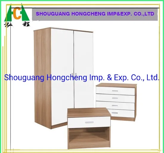 Two/Three/Four Doors Bed Room Wooden Wardrobe with Drawer and Mirror