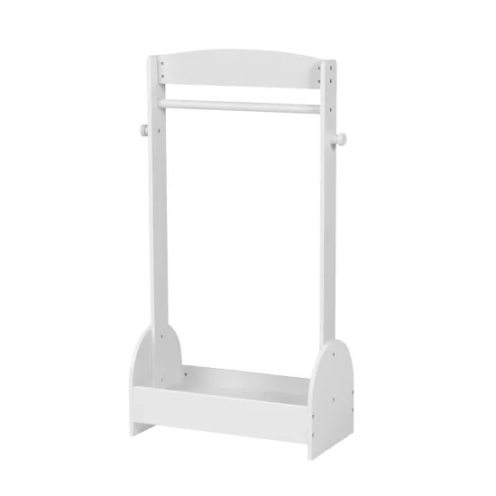 Kids Dress up Storage with Mirror Children′s Room Coat White Rack Wooden Montessori Clothes Cabinet