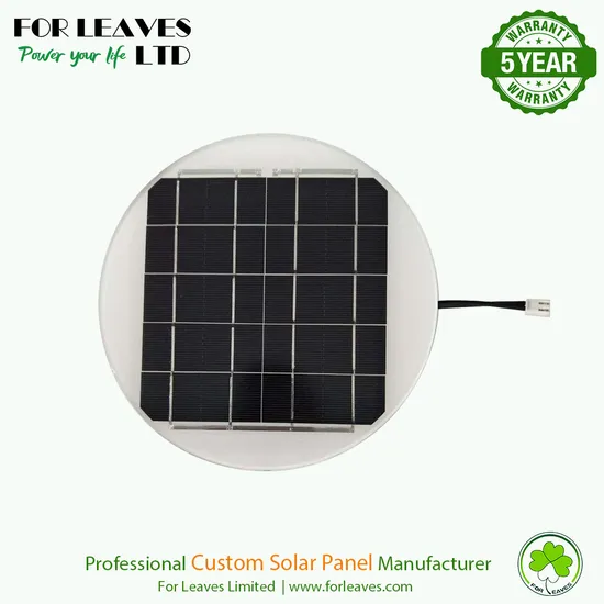 5W 5V Custom Round Glass Solar Panel for Solar Bollard Lights