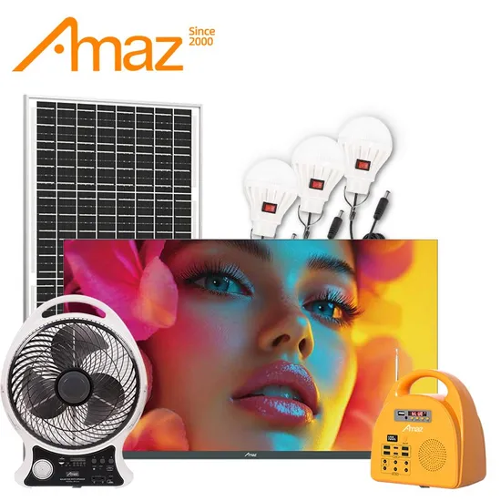 Good Quality Solar Light Solar Fan Solar TV Package 32 Inch Solar Panel Rechargeable Battery with Inverter 3 Bulbs Solar Kit
