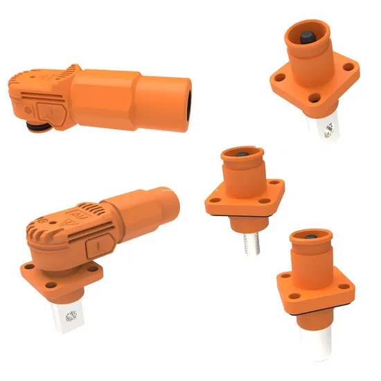 8mm Contact Right Angle IP67 Power Cable Plug High Voltage 200A Battery Energy Storage Connector
