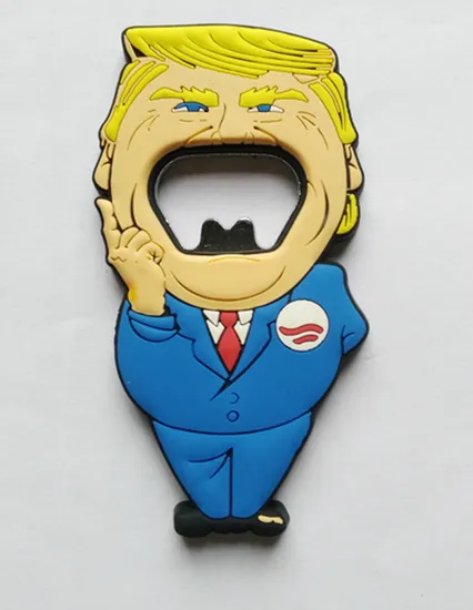 Corkscrew Rubber Magnet Bottle Opener