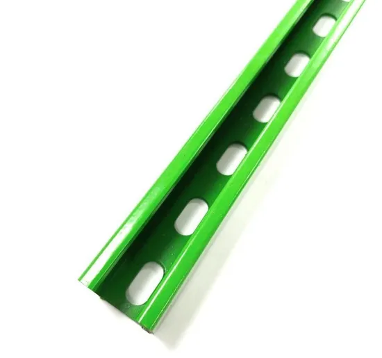 1-5/8" X 1-5/8" Green Powder-Coated Strut Channel & Flat Fitting