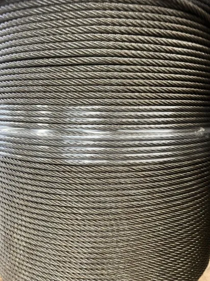 6X7+FC 6X19+FC 7X7 7X19 High Tensile Steel Rope Steel Wire Cable Braided Stranded Steel Wire Rope