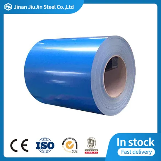 Hot-Dipped Ral9016 Ral 5012 700mm 1250mm PPGI Color Coated Bis Certificate Galvanized PPGI Coils Colour Couted Sheet PPGI