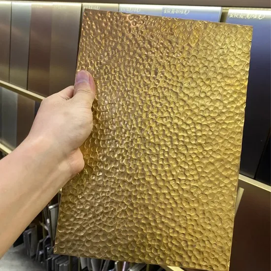 Hammered Metal Sheet 304 316 Stainless Steel Sheet Cladding for Wall Claading or Ceiling Panel