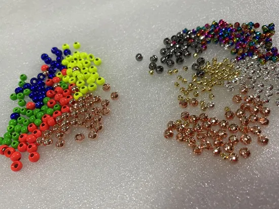 Pink, Painted Orange, Metallic Pink, Painted Chartreuse (chartreuse-yellow) Fly Tying Tungsten Beads and Tungsten Slotted Beads