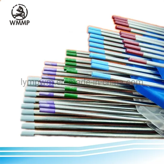 Tungsten Electrodes WT20 (red) WP (green) Electrodes WL20 (blue) WC20 (gray) Tungsten Welding Rods Electrodes