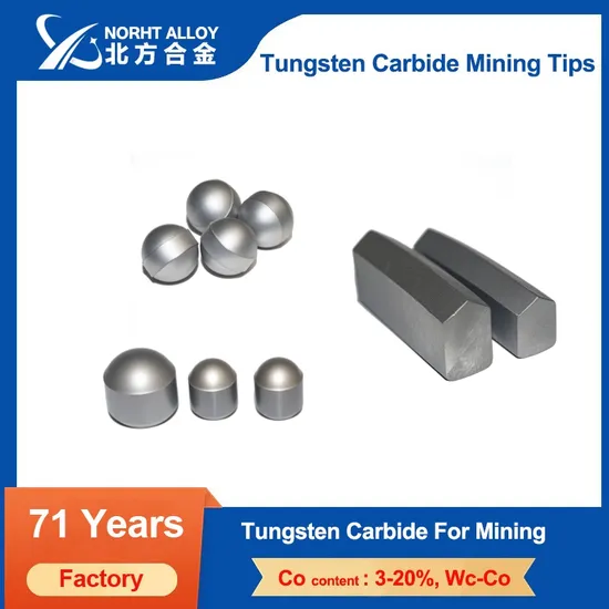Yg6/Yg8/Yg11 Factory Supply Tungsten Carbide Tips for Mining Tools