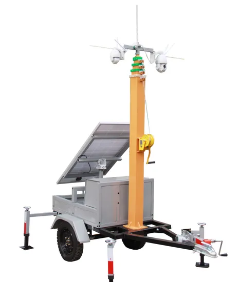 Factory Customized Solar Powered Mobile Trailer with Security CCTV Camera for Outdoor Surveillance