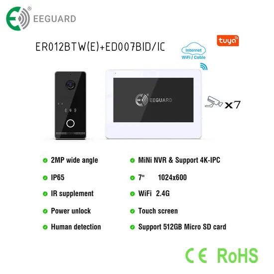 IP/WiFi Touch Screen System Smart Wireless Remote Control Video Doorphone Intercom