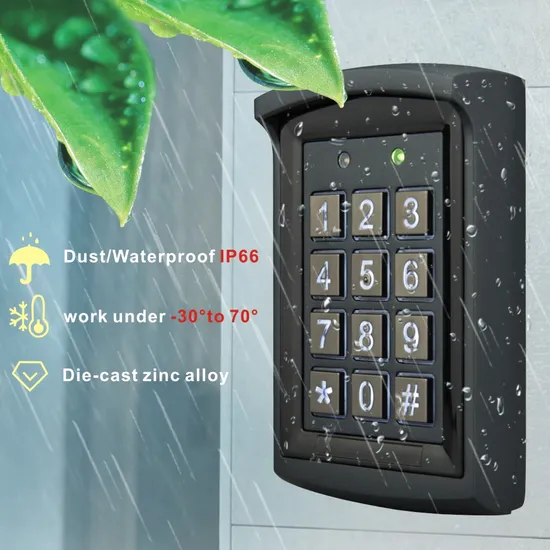 Metal Code Card Access Waterproof Standalone Access Control Keypad
