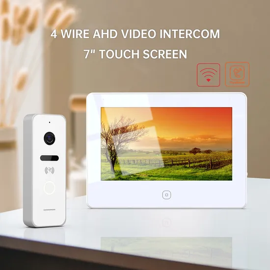 4-Wire Smart Doorbell WiFi Home Intercom with Mobile Remote Video Door Phone
