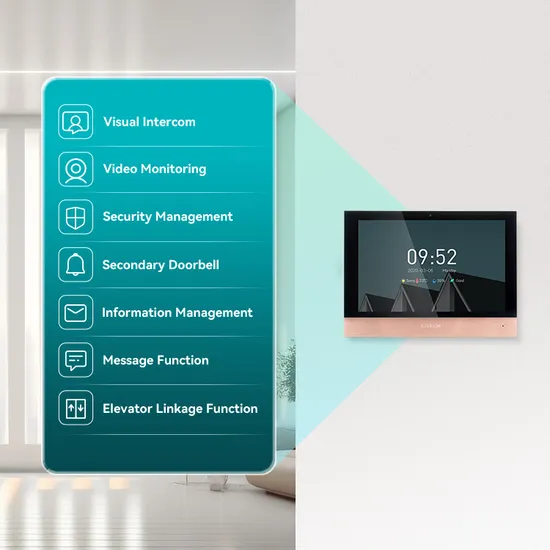 Leelen Interfono Con Video Poe Spoe Power Supply Android System WiFi 10.1 Inch HD Touchscreen TCP / IP Video Intercom for Villa