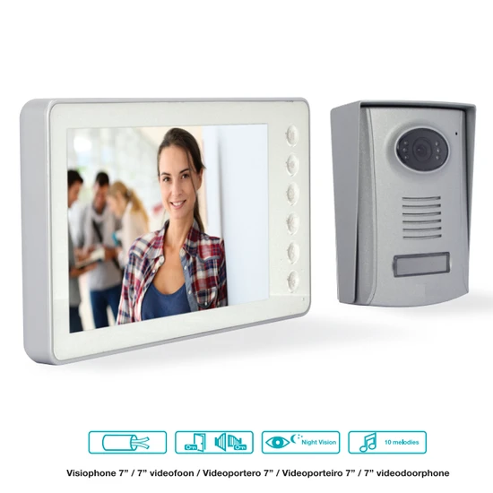 7 Inch TFT Video Door Phone - White Color