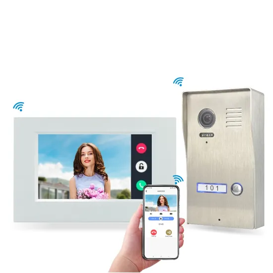HD 1080P IP Smart Doorbell, 2 Wires Bus WiFi Video Doorphone for 3 Families