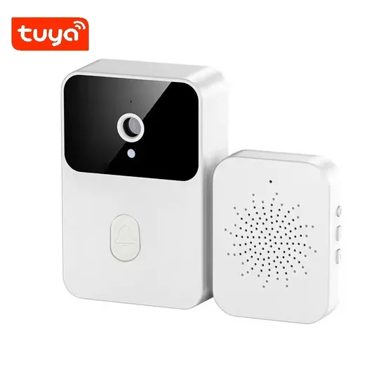 Hongtu Tuya Smart Video Doorbell Camera HD Wireless Doorbell for Home Security, Night Vision, Voice Change 2-Way Audio Waterproof