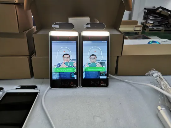 Floor Stand 8 Inch Screen Body Temperature Measurement and Dynamic Face Recognition Access Control Management System Biometric Time Attendance