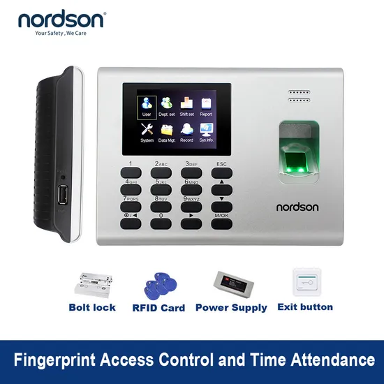 Self-Service Reprot Built-in Battery RFID Card Face Zksoftware Time Attendance System